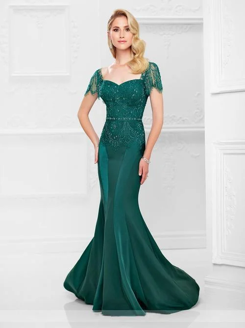 women's sheath dressesMontage by Mon Cheri - 117908SC Lace Appliqued Sweetheart Mermaid Gown