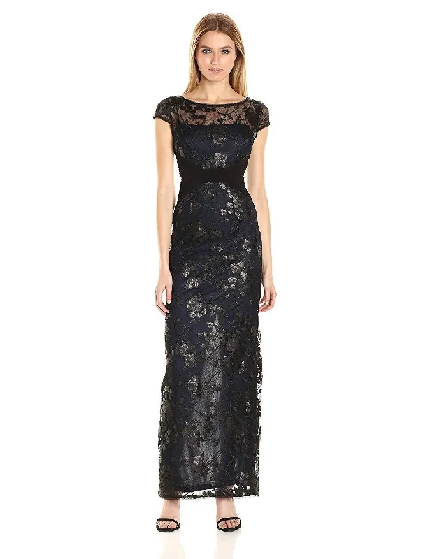 women's stretch dressesAdrianna Papell - AP1E200799SC Sequined Illusion Bateau Sheath Gown