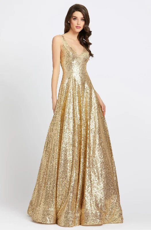 women's mini dressesIeena Duggal - Allover Sequin Sleeveless A Line Gown 48798ISC