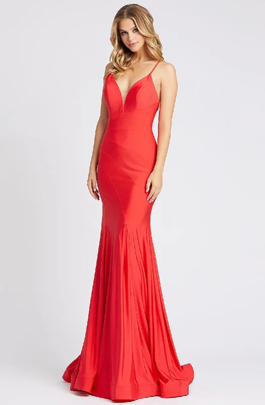 women's spaghetti strap dressesIeena Duggal - Plunging Sweetheart Trumpet Gown 30694ISC