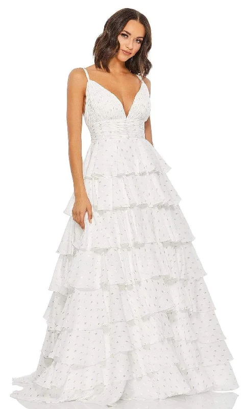 women's chiffon dressesMac Duggal - 67564 Plunging V Neck Ballgown