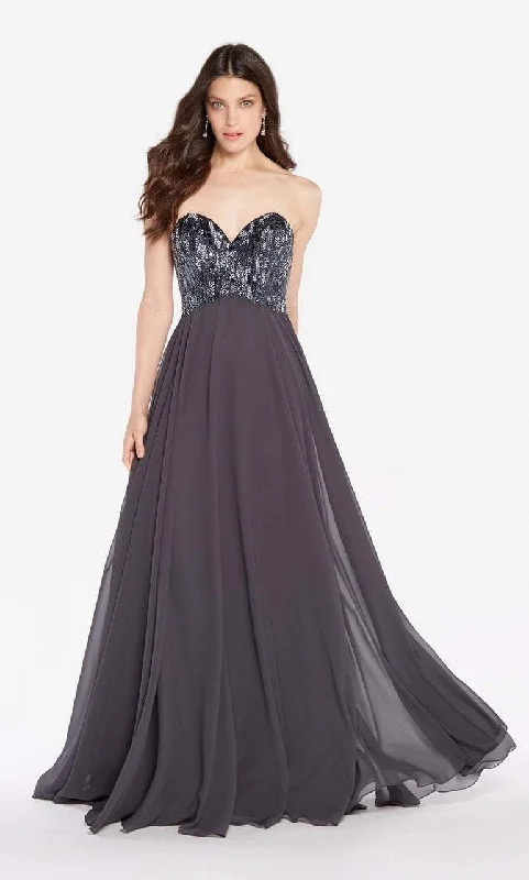 women's evening dressesAlyce Paris - Embellished Corset Full A-Line Chiffon Gown 60050SC