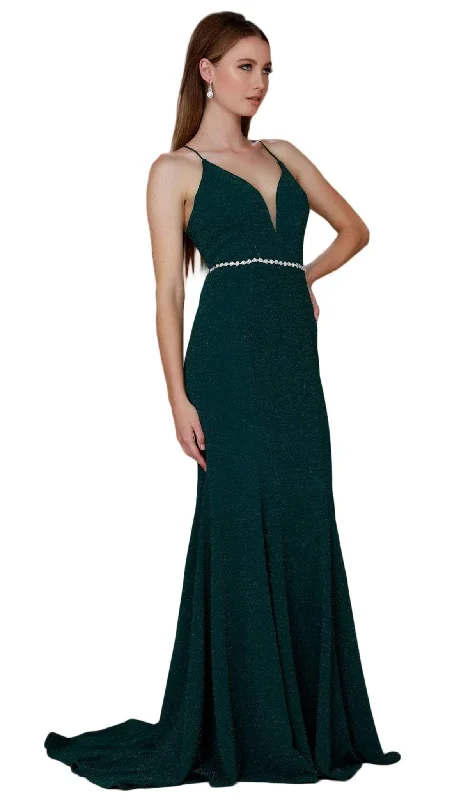 women's vacation dressesNox Anabel - Plunging V-Neck Gown N160SC