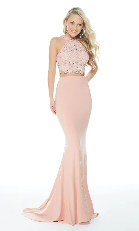 women's unique dressesAlyce Paris - Form Fitting Two Piece Mermaid Gown 60248SC