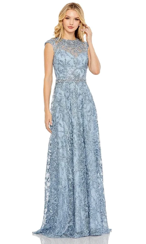 women's evening dressesMac Duggal 79430 - Embroidered Cap Sleeve Evening Dress