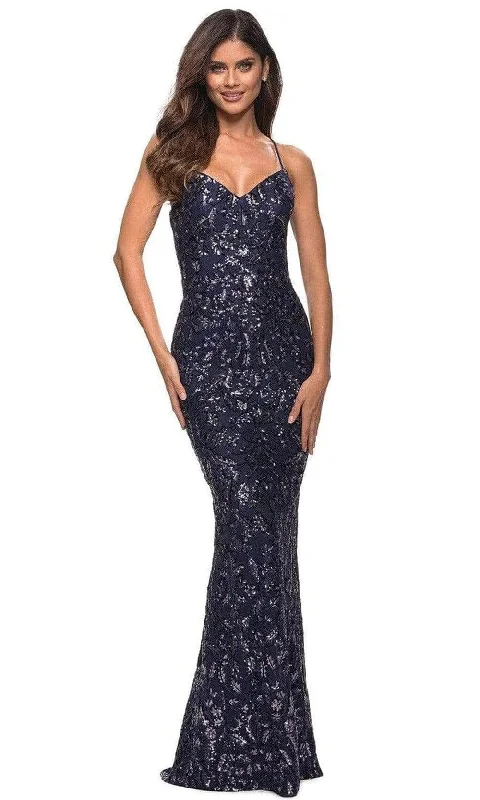 women's bridesmaid dressesLa Femme - 30150 Sleeveless Sequin Embellished Evening Dress