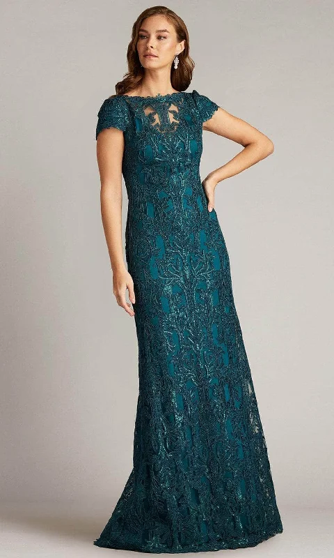 women's bodycon dressesTadashi Shoji CGX16575L - Embroidered Mermaid Evening Gown