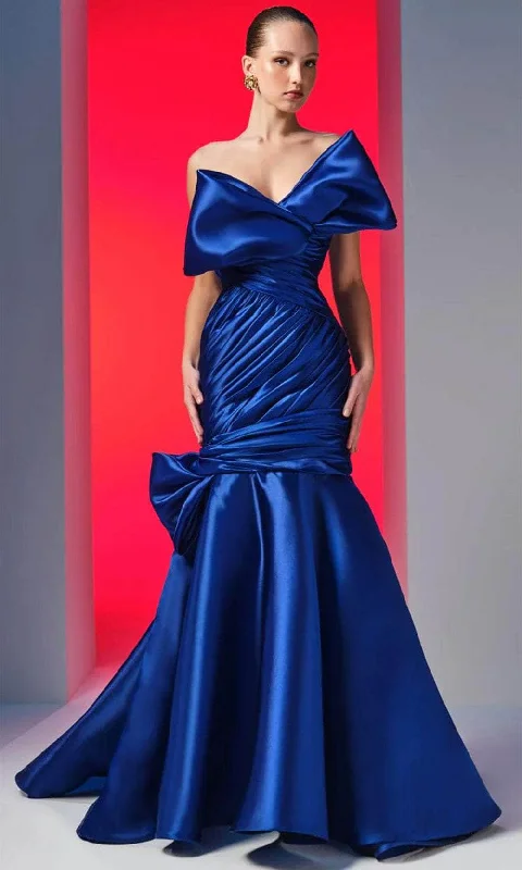 women's shift dressesMNM Couture N0611 - Bow Bodice Mermaid Evening Gown