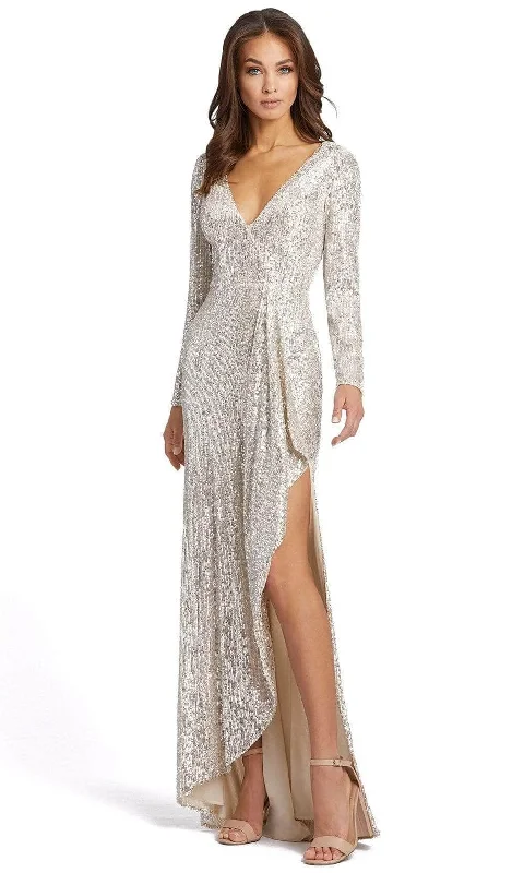 women's handmade dressesIeena Duggal - 26395 V-Neck Sequined Evening Gown