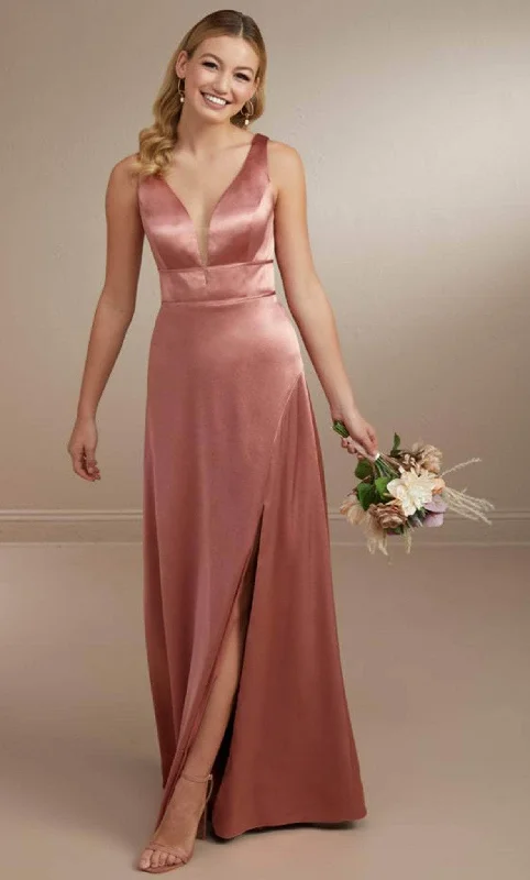 women's empire-line dressesChristina Wu Celebration 22160 - Plunging V-Neck Satin Evening Gown