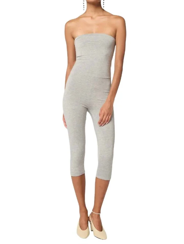 women's jumpsuits for apple-shaped bodiesImogene Jumpsuit In Heather Grey