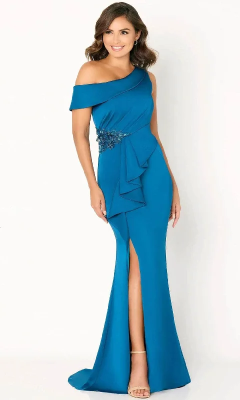 women's casual dressesCameron Blake CB782 - One Shoulder Draped Evening Dress