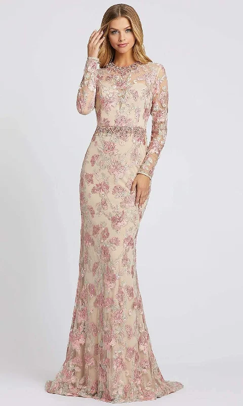 women's wrap dressesMac Duggal Evening - 79281D Floral Embroidered Soft Fitted Dress