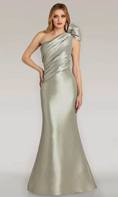 women's easy-to-wear dressesFeriani Couture 18266 - Cap Sleeve Bow Accent Evening Gown