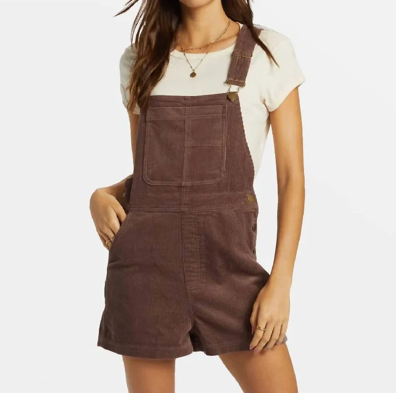 women's jumpsuits for moisture-wicking materialsSand Canyon Shortall Corduroy Romper In Kona