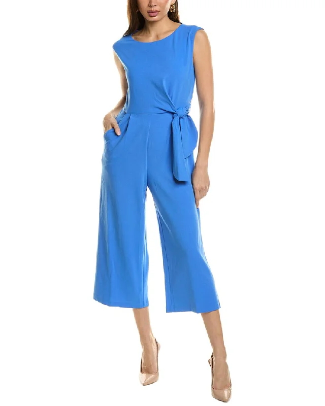 women's jumpsuits with off-the-shoulder sleevesTahari ASL Tie Side Jumpsuit