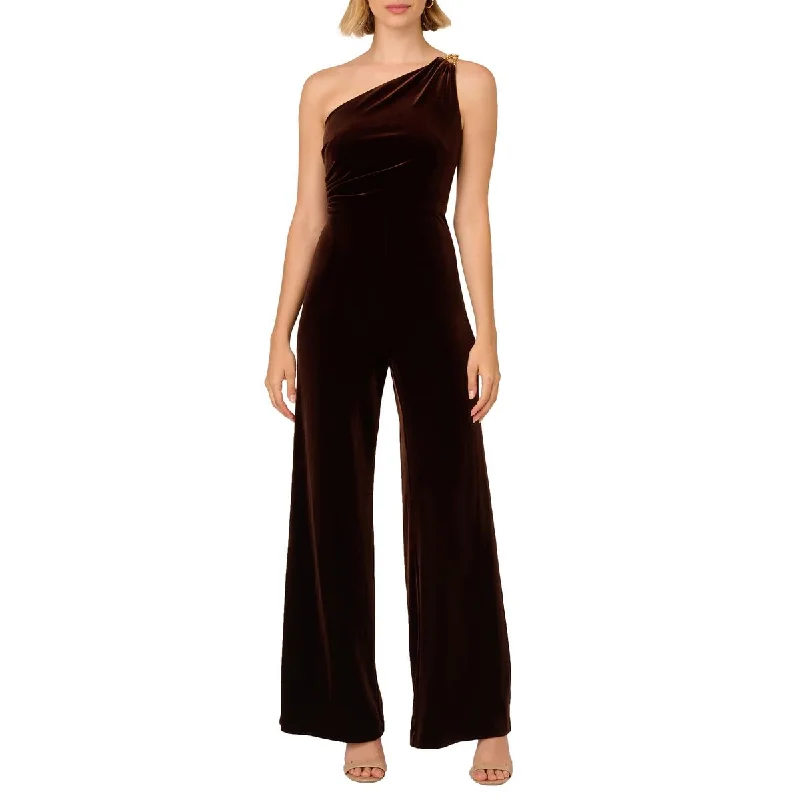 women's ankle-length jumpsuitsWomens Velvet Bead Knot Jumpsuit