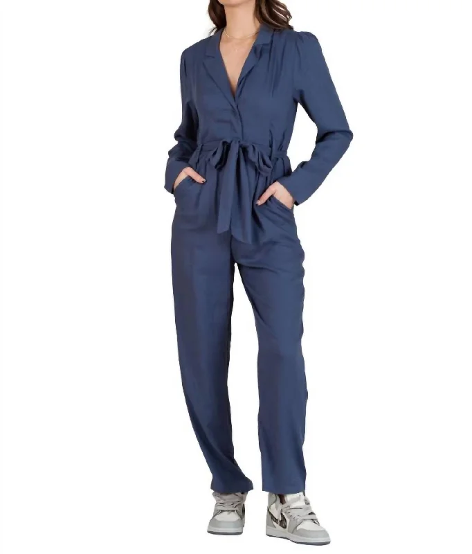 women's jumpsuits with long sleevesLiverpool Jumpsuit In Navy