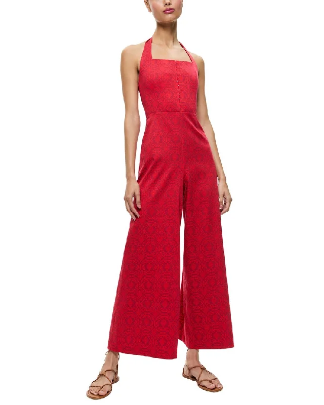 women's jumpsuits for effortless elegancealice + olivia Aida Ankle Length Halter Jumpsuit