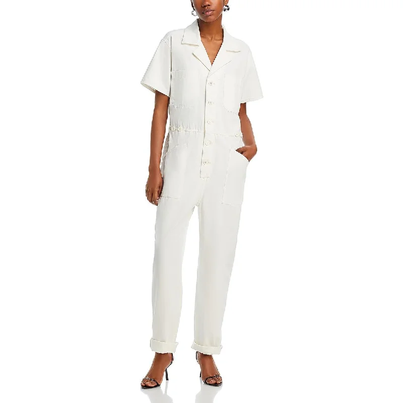 women's jumpsuits with striped patternsGrover Womens Denim Field Jumpsuit