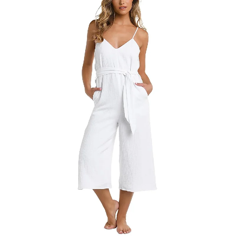 women's jumpsuits for all-day comfortWomens Cotton Belted Jumpsuit