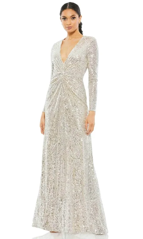 women's maximalist dressesMac Duggal 26552 - Long Sleeve Fully Sequin Evening Dress