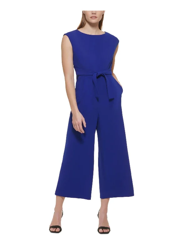 women's cozy jumpsuitsWomens Romper Tie-Waist Jumpsuit