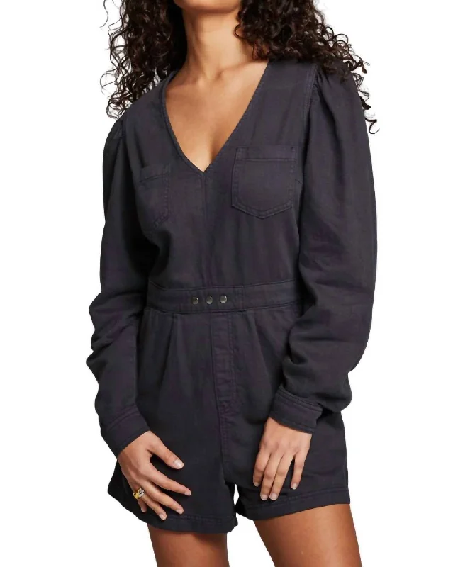 women's jumpsuits for easy dressingSami Romper In Licorice