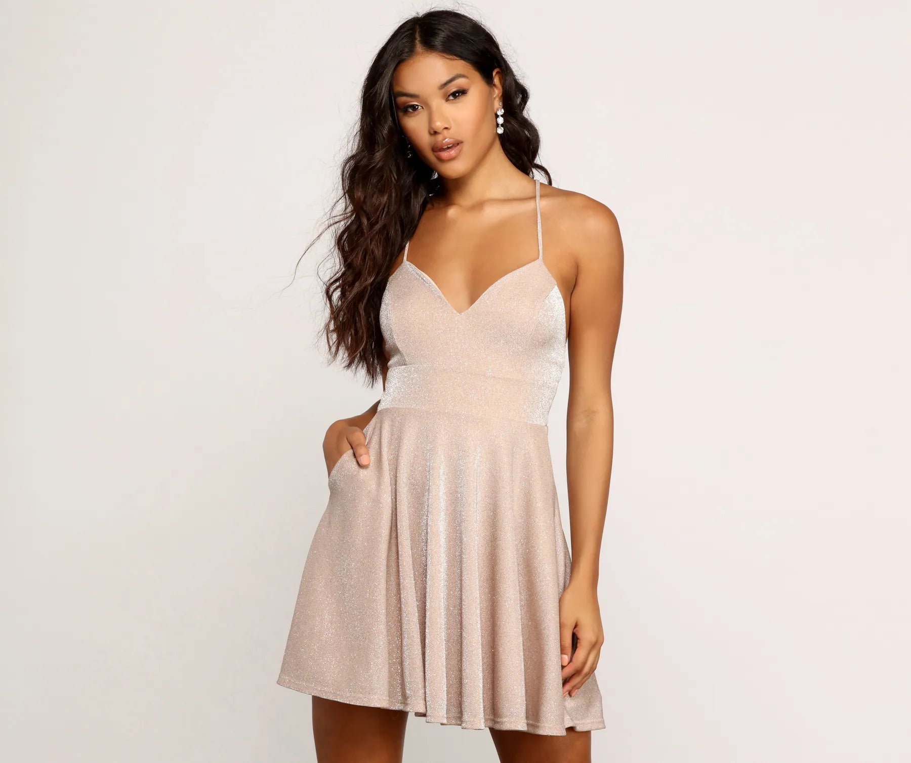 women's cocktail dressesMore Sparkle Skater Mini Dress