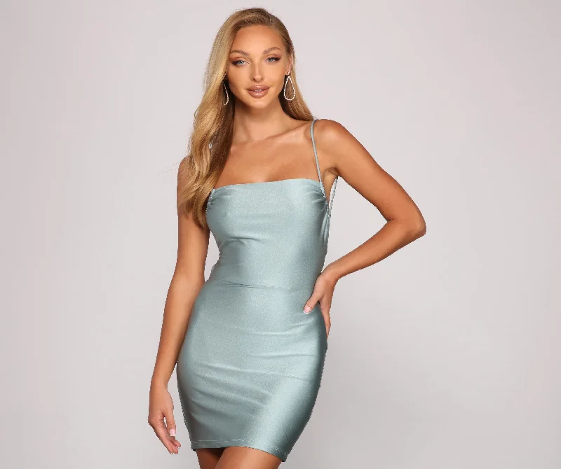 women's off-the-shoulder dressesSleek And Stunning Sleeveless Mini Dress