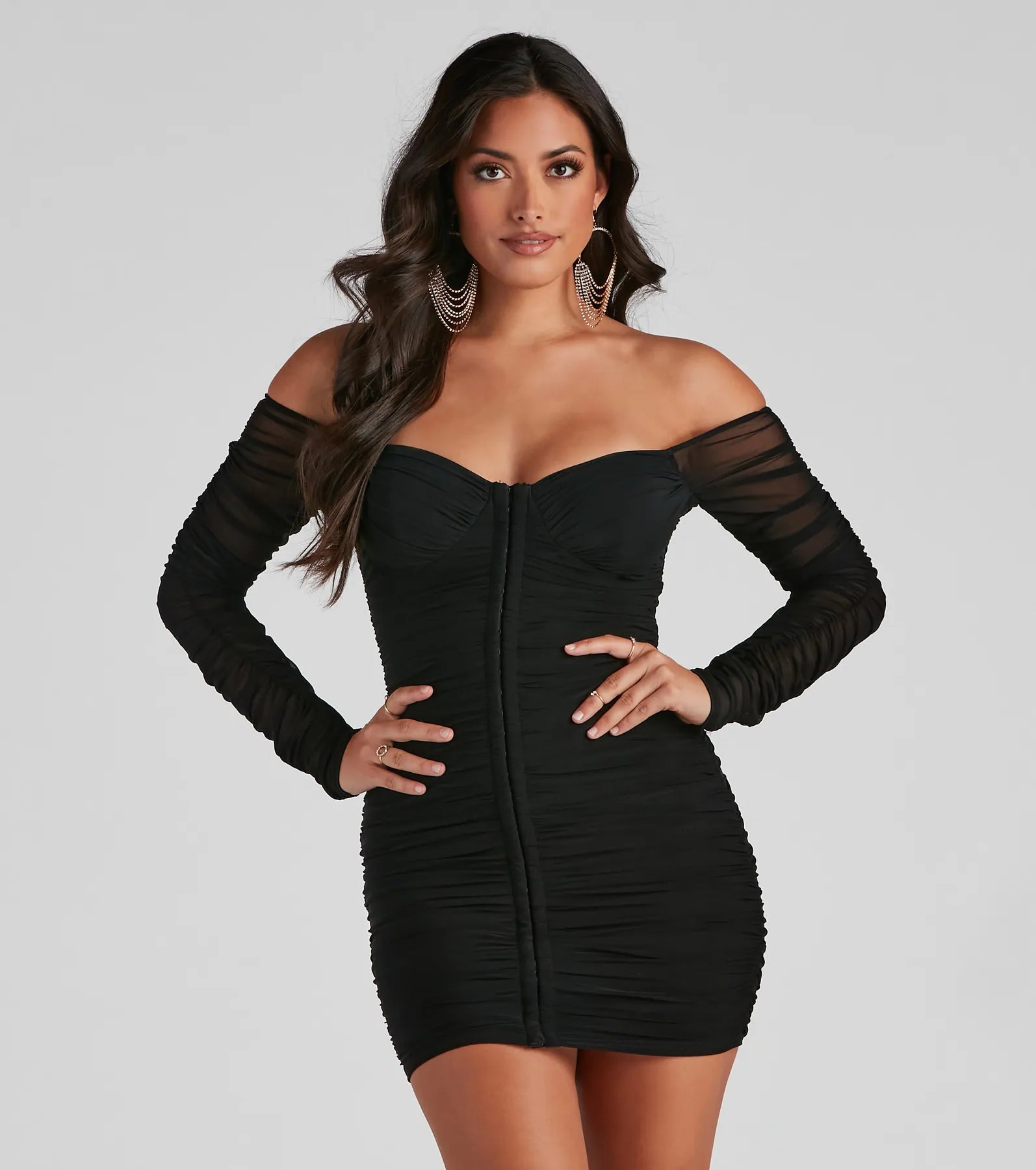 women's affordable dressesFlirty And Chic Mesh Mini Dress