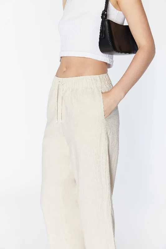 women's cargo pantsLINEN DRAWSTRING PANTS