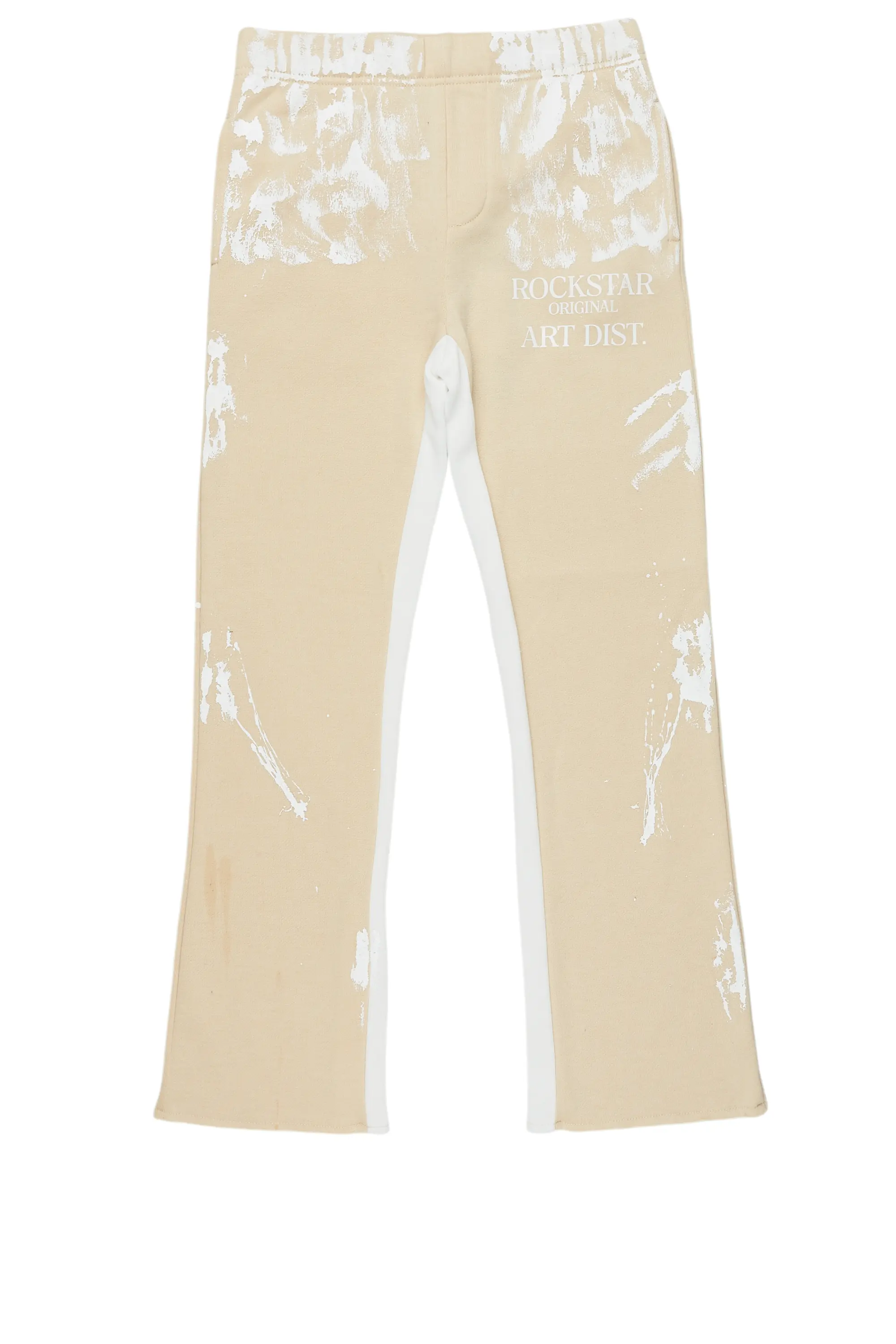 women's short pantsBoys Filip Beige Baggy Fit Trackpant