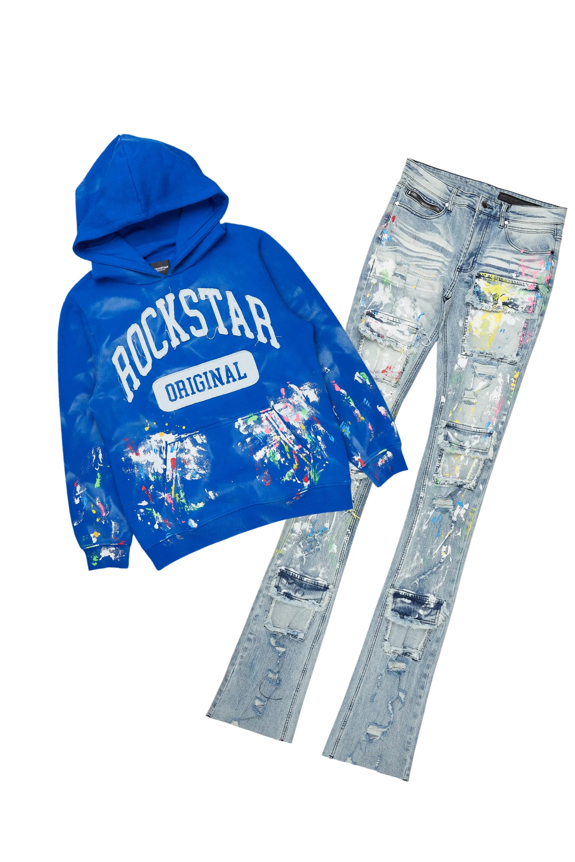 women's striped pantsBalta Royal Hoodie/Super Stacked Flare Jean Bundle