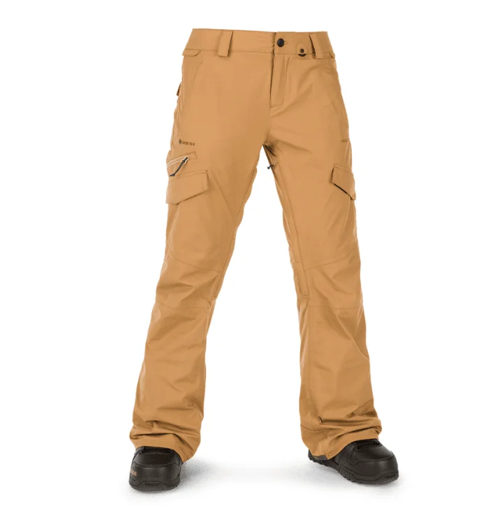 women's chic pantsVOLCOM Women's Aston GORE-TEX Snowboard Pants Caramel 2023