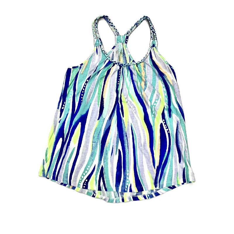 women's cocktail dressesBlue & Green Top Sleeveless Designer By Lilly Pulitzer, Size: Xs