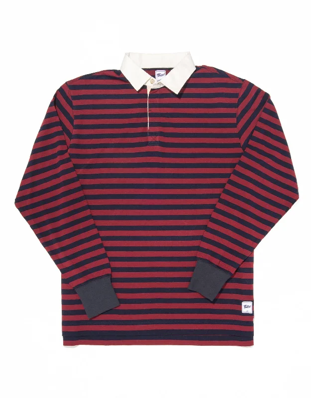 women's fair-trade dressesRED/NAVY STRIPE RUGBY SHIRT