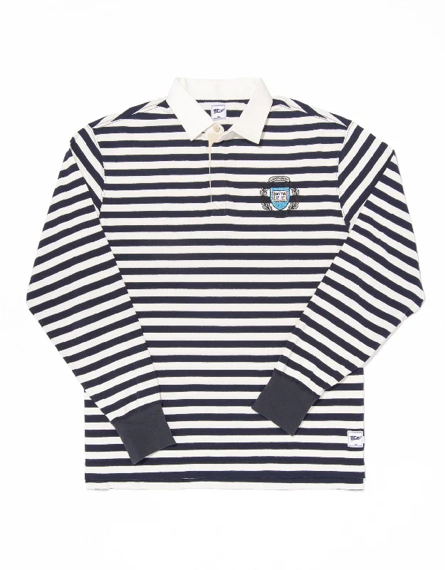 women's lightweight dressesYALE STRIPE RUGBY SHIRT - WHITE/NAVY