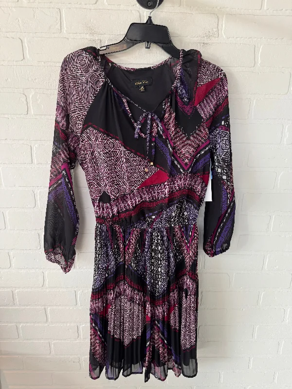 women's cold-shoulder dressesDress Casual Short By Melissa Paige In Black & Purple, Size: Xs