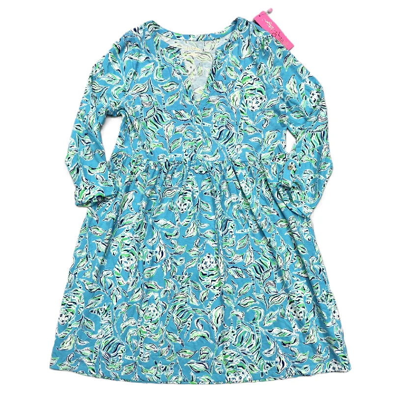 women's ball gown dressesDress Designer By Lilly Pulitzer In Blue & Green, Size: M