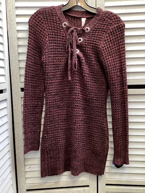 women's neon dressesDress Sweater By No Boundaries In Maroon, Size: S