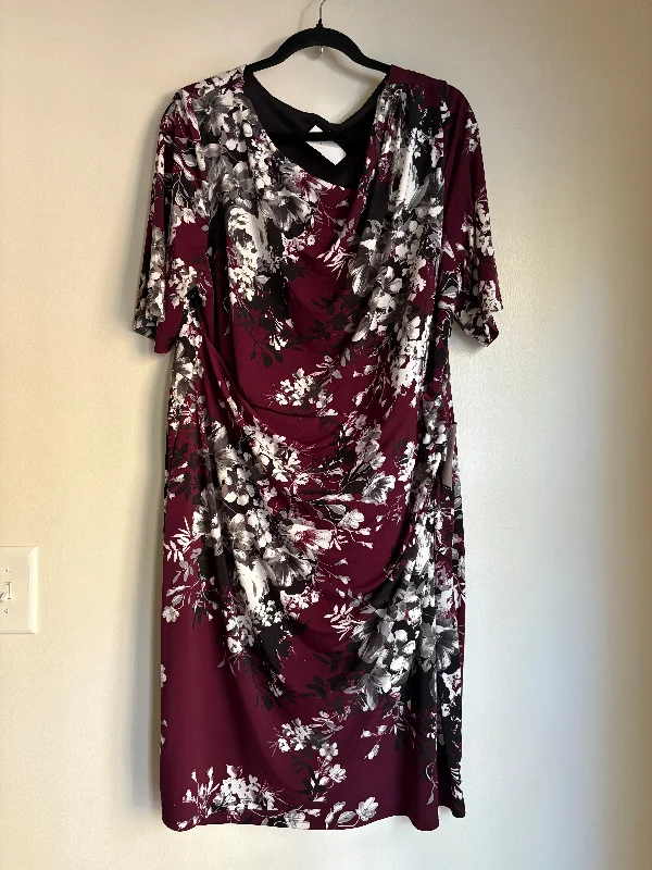 women's cotton dressesDress Work By Connected Apparel In Floral Print, Size: 1x