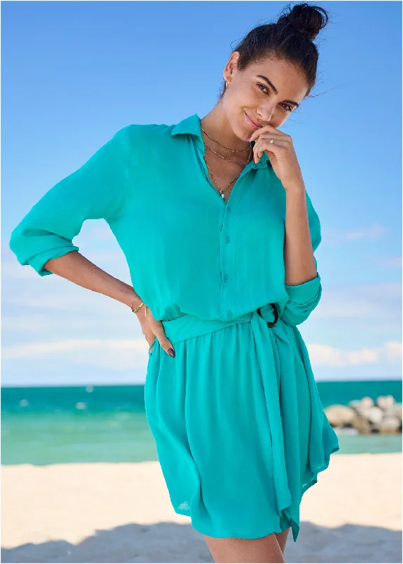 women's tall dressesDeep Dive Cover-Up - Aqua Reef