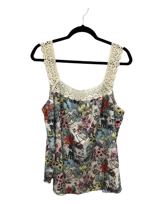 women's vacation dressesMulti-colored Top Sleeveless Ava James, Size 2x