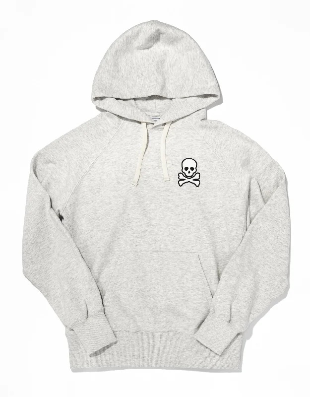 women's made-to-order dressesSKULL AND CROSSBONES HOODIE - GREY