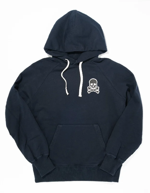 women's custom dressesSKULL AND CROSSBONES HOODIE - NAVY