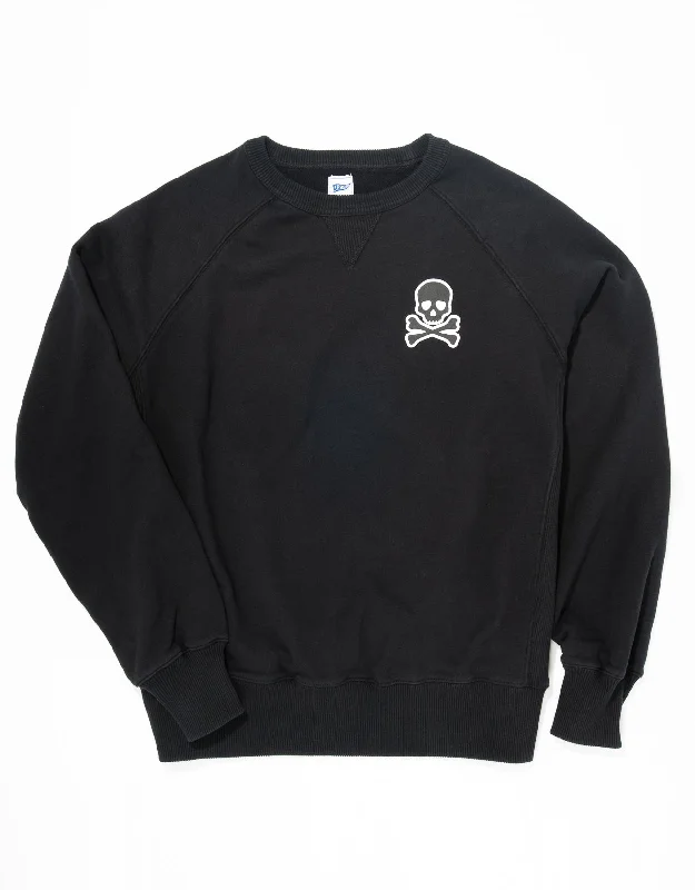 women's maternity dressesSKULL AND CROSSBONES SWEATSHIRT - BLACK