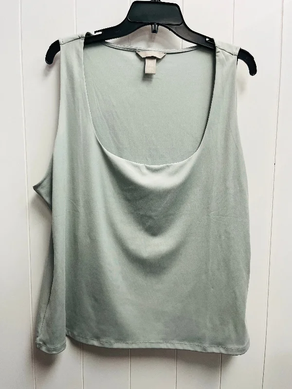 women's silk dressesTop Sleeveless Basic By H&m In Grey, Size: Xxl