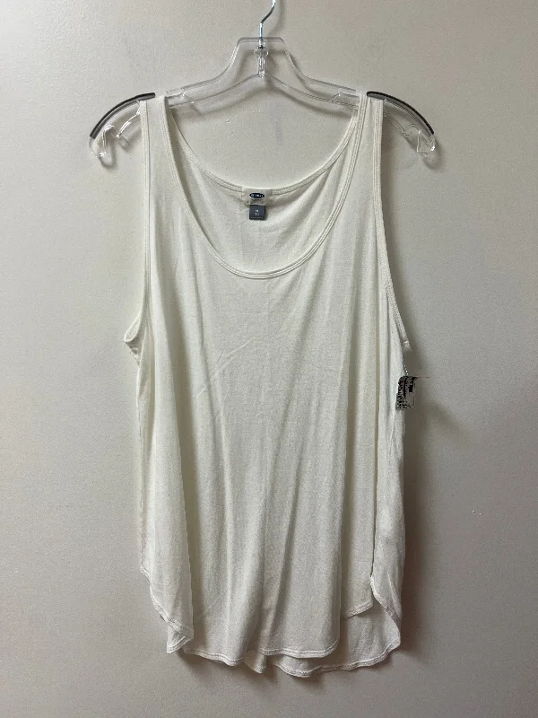 women's short-sleeved dressesTop Sleeveless By Old Navy In White, Size: Xl